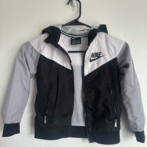 Nike Kids Black and White Raincoat